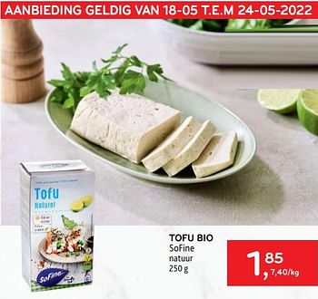 Promoties Tofu bio sofine - SO FINE - Geldig van 18/05/2022 tot 24/05/2022 bij Alvo