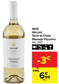 Italië abruzzi terre di chieti messapi pecorino wit, 2021-Witte wijnen