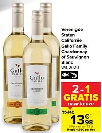 Verenigde staten californië gallo family chardonnay of sauvignon blanc wit, 2020-Witte wijnen