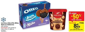 Promoties Pot vanille-ijs côte d’or - Cote D'Or - Geldig van 11/05/2022 tot 23/05/2022 bij Carrefour
