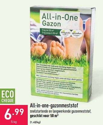 Promoties All-in-one-gazonmeststof - Huismerk - Aldi - Geldig van 21/05/2022 tot 27/05/2022 bij Aldi