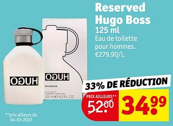 Promotions Reserved hugo boss - Hugo Boss - Valide de 10/05/2022 à 22/05/2022 chez Kruidvat
