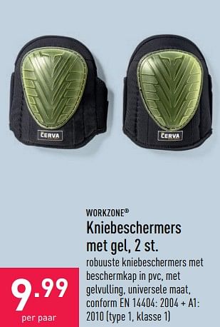 Promotions Kniebeschermers met gel - Workzone - Valide de 21/05/2022 à 27/05/2022 chez Aldi