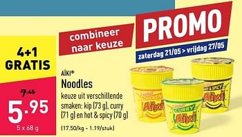 Promotions Noodles - Aiki - Valide de 21/05/2022 à 27/05/2022 chez Aldi
