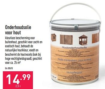 Promoties Onderhoudsolie voor hout - Huismerk - Aldi - Geldig van 21/05/2022 tot 27/05/2022 bij Aldi