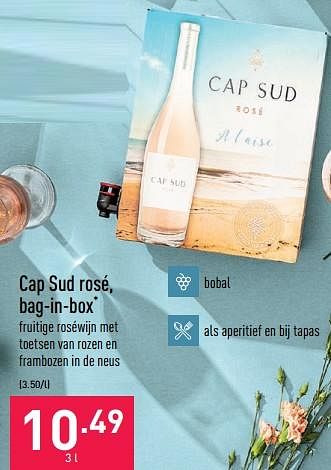 Promoties Cap sud rosé, bag-in-box - Rosé wijnen - Geldig van 16/05/2022 tot 27/05/2022 bij Aldi