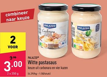 Promoties Witte pastasaus - PALAZZO - Geldig van 21/05/2022 tot 27/05/2022 bij Aldi