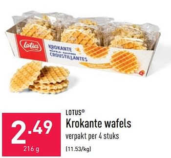 Promoties Krokante wafels - Lotus Bakeries - Geldig van 20/05/2022 tot 27/05/2022 bij Aldi