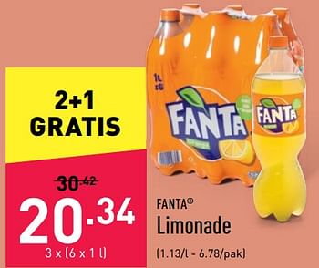 Promoties Limonade - Fanta - Geldig van 21/05/2022 tot 27/05/2022 bij Aldi