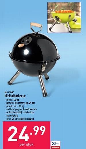 Promotions Minibolbarbecue - GRILL TIME - Valide de 18/05/2022 à 27/05/2022 chez Aldi