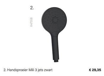 Promoties Handsproeier mili 3 jets zwart - Huismerk - Multi Bazar - Geldig van 16/05/2022 tot 30/06/2022 bij Multi Bazar