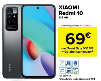 Promotions Xiaomi redmi 10 128 gb - Xiaomi - Valide de 11/05/2022 à 23/05/2022 chez Carrefour