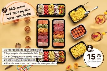 Promoties Bbq-menu met teppanyakivlees-visschotel - Huismerk - Bon'Ap - Geldig van 11/05/2022 tot 24/05/2022 bij Bon'Ap