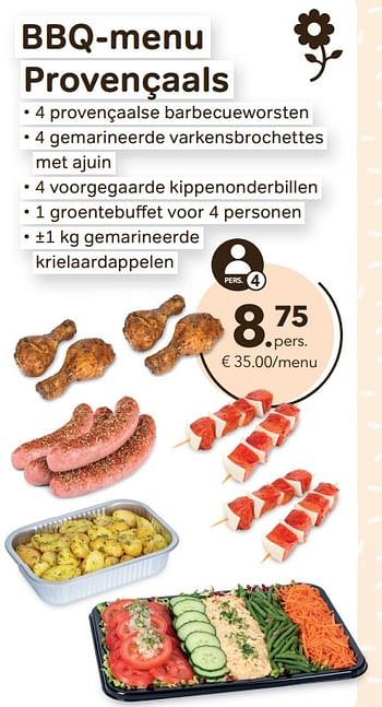 Promoties Bbq-menu provençaals - Huismerk - Bon'Ap - Geldig van 11/05/2022 tot 24/05/2022 bij Bon'Ap