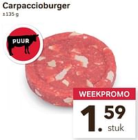 Carpaccioburger-Huismerk - Bon