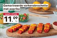 Gemarineerde varkensbrochette met paprika-Huismerk - Bon