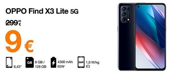 Promoties Oppo find x3 lite 5g - Oppo - Geldig van 09/05/2022 tot 22/05/2022 bij Orange