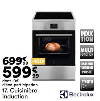 Cuisinière induction ELECTROLUX EKI653555X 3 foyers Inox