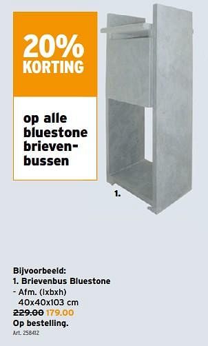 Promoties Brievenbus bluestone - Huismerk - Gamma - Geldig van 16/05/2022 tot 24/05/2022 bij Gamma