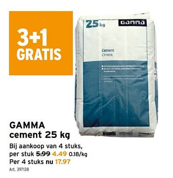 Promotions Gamma cement - Gamma - Valide de 16/05/2022 à 24/05/2022 chez Gamma