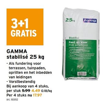 Promoties Gamma stabilisé - Gamma - Geldig van 16/05/2022 tot 24/05/2022 bij Gamma