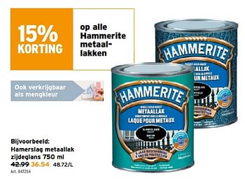 Promoties Hamerslag metaallak zijdeglans - Hammerite - Geldig van 16/05/2022 tot 24/05/2022 bij Gamma