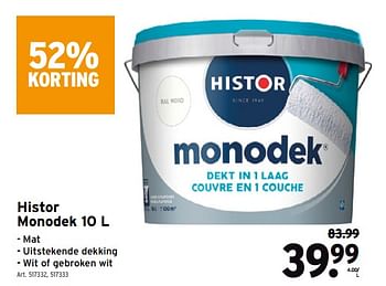 Promotions Histor monodek - Histor - Valide de 16/05/2022 à 24/05/2022 chez Gamma