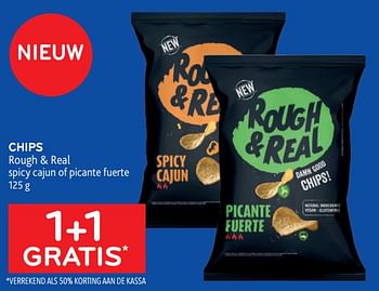 Promoties Chips rough + real 1+1 gratis - Rough & Real - Geldig van 18/05/2022 tot 31/05/2022 bij Alvo