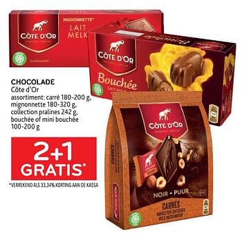 Promoties Chocolade côte d’or 2+1 gratis - Cote D'Or - Geldig van 18/05/2022 tot 31/05/2022 bij Alvo