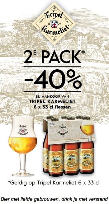 Promotions Geldig op tripel karmeliet 2 pack -40% - TRipel Karmeliet - Valide de 18/05/2022 à 31/05/2022 chez Alvo