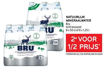 Promoties Natuurlijk mineraalwater bru 2e voor 1-2 prijs - Bru - Geldig van 18/05/2022 tot 31/05/2022 bij Alvo