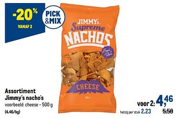 Promotions Jimmy`s nacho`s cheese - Jimmy's - Valide de 18/05/2022 à 31/05/2022 chez Makro