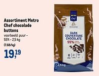Metro chef chocolade buttons-Huismerk - Makro
