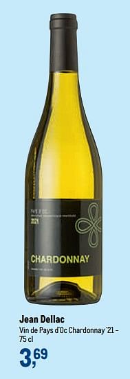 Promoties Jean dellac vin de pays d`oc chardonnay - Witte wijnen - Geldig van 18/05/2022 tot 31/05/2022 bij Makro