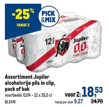 Promoties Jupiler alcoholvrije pils - Jupiler - Geldig van 18/05/2022 tot 31/05/2022 bij Makro