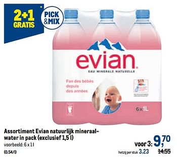 Promoties Evian natuurlijk mineraalwater - Evian - Geldig van 18/05/2022 tot 31/05/2022 bij Makro