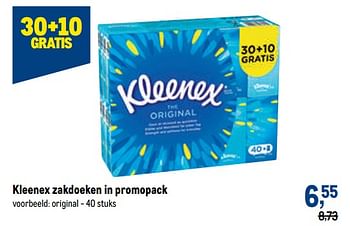 Promoties Kleenex zakdoeken original - Kleenex - Geldig van 18/05/2022 tot 31/05/2022 bij Makro