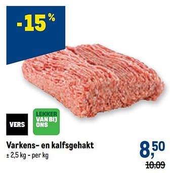 Promotions Varkens- en kalfsgehakt - Produit maison - Makro - Valide de 18/05/2022 à 31/05/2022 chez Makro