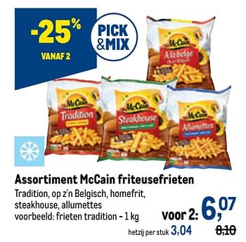 Promotions Mccain friteusefrieten - Mc Cain - Valide de 18/05/2022 à 31/05/2022 chez Makro