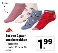 Set van 2 paar sneakersokken-Huismerk - Lidl