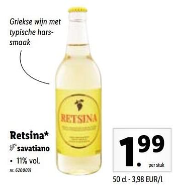 Promoties Retsina - Witte wijnen - Geldig van 23/05/2022 tot 28/05/2022 bij Lidl