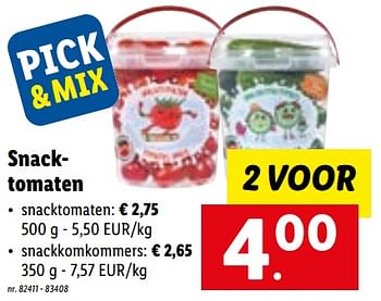 Promoties Snacktomaten - Huismerk - Lidl - Geldig van 23/05/2022 tot 28/05/2022 bij Lidl