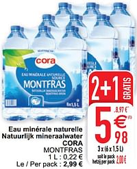 Eau minérale naturelle natuurlijk mineraalwater cora montfras-Huismerk - Cora