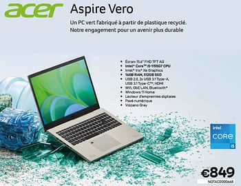 Promotions Acer aspire vero - Acer - Valide de 09/05/2022 à 31/05/2022 chez Compudeals