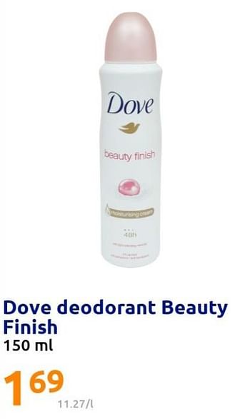 Promoties Dove deodorant beauty finish - Dove - Geldig van 11/05/2022 tot 17/05/2022 bij Action