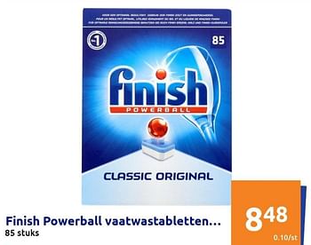 Promoties Finish powerball vaatwastabletten - Finish - Geldig van 11/05/2022 tot 17/05/2022 bij Action