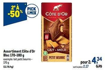 Promotions Côte d`or lait petit beurre - Cote D'Or - Valide de 18/05/2022 à 31/05/2022 chez Makro