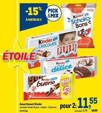 Promotions Kinder bueno - classic - Kinder - Valide de 18/05/2022 à 31/05/2022 chez Makro