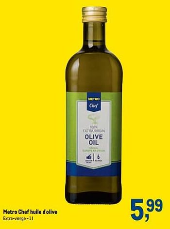 Promotions Metro chef huile d`olive - Produit maison - Makro - Valide de 18/05/2022 à 31/05/2022 chez Makro