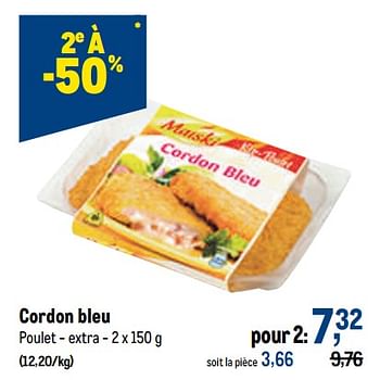 Promotions Cordon bleu poulet - extra - Maiski - Valide de 18/05/2022 à 31/05/2022 chez Makro